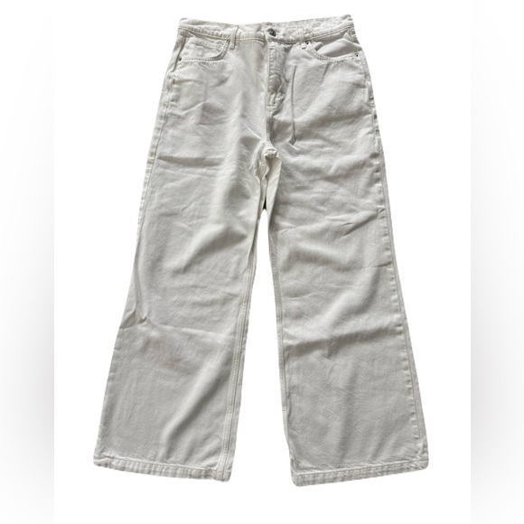 NWOT Women's Free People Stride White High Waist Baggy Denim Jeans Size 30 - Picture 3 of 9